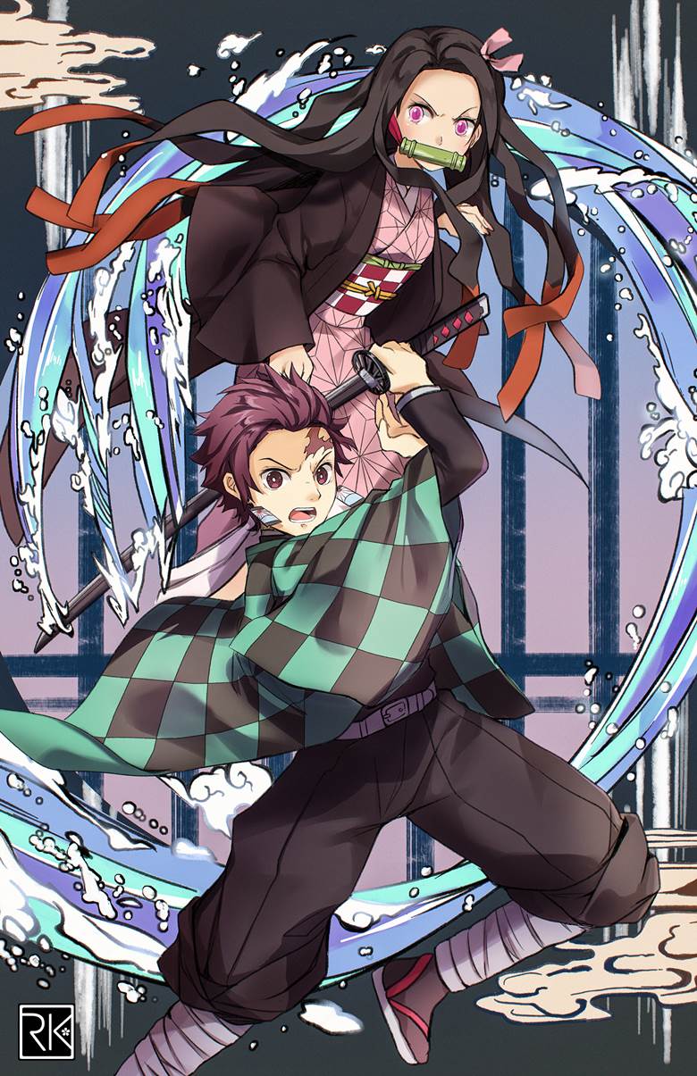 Demon Slayer: Kimetsu no Yaiba, Tanjiro, Nezuko Kamado, Tanjirou Kamado, Nezuko Kamado, Kamado brothers, Demon Slayer 500+ bookmarks