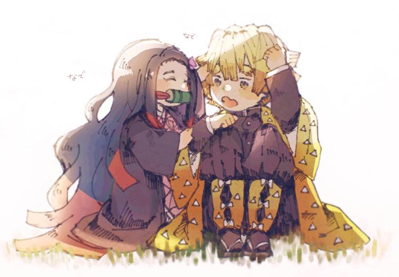 Zenitsu Agatsuma, 鬼灭之刃, 灶门祢豆子, Zenitsu/Nezuko, Demon Slayer 500+ bookmarks