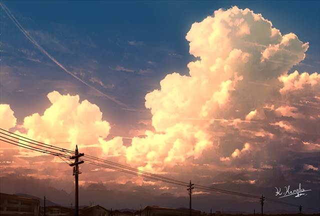 original, sky, sunset, cumulo-nimbus, clouds, scenery, Original 100+ bookmarks, Original 250+ bookmarks, Original 500+ bookmarks, original 1000+ bookmarks