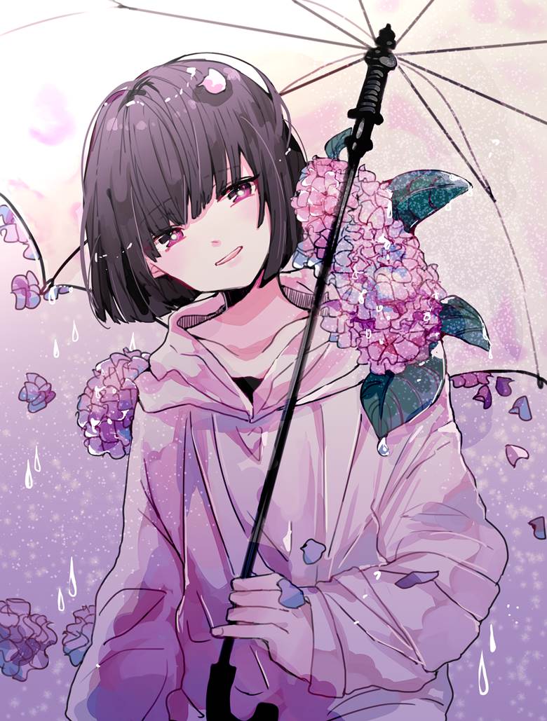 原创, 原创, 紫阳花, 连帽衫, umbrella