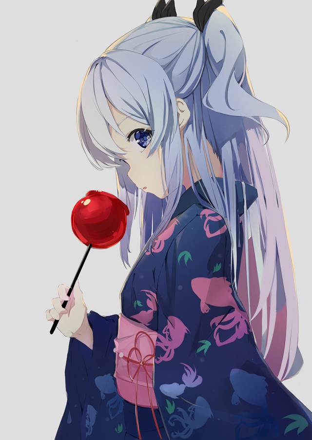 诺艾尔（天体的秩序）, 女孩子, yukata, 苹果糖, 夏天, 天体的秩序