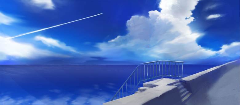 二人分の青空に|麻木コナカ的pixiv云层插画图片
