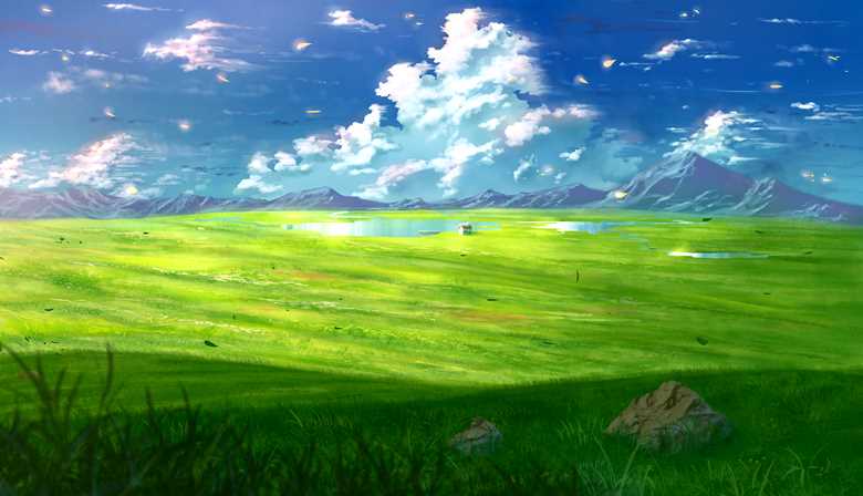大草原|かお的Pixiv高清风景插画图片