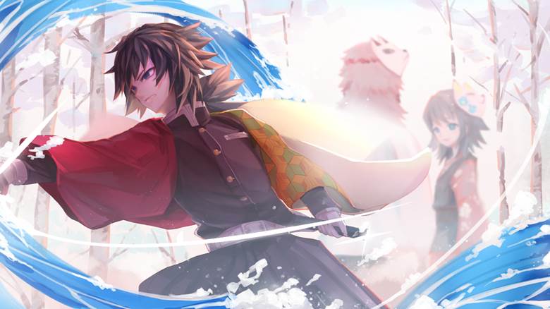 Demon Slayer: Kimetsu no Yaiba, Giyu Tomioka, Demon Slayer 500+ bookmarks, Sabito, Makomo