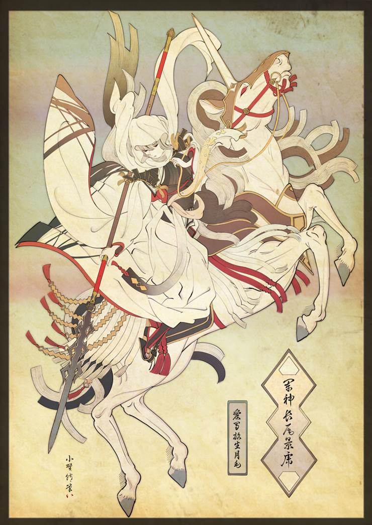 插画, 和风, 长尾景虎（Fate）, 八华Lancer, beautiful