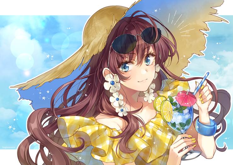 浓眉大眼御姐风_P站画师萩原凛_ID37062
