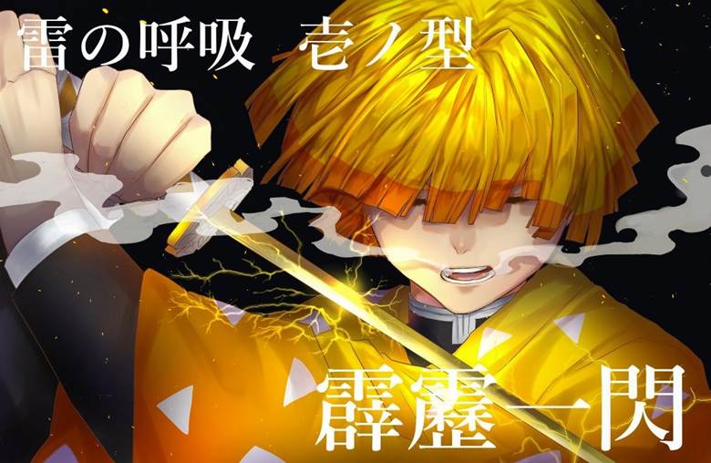 Zenitsu Agatsuma, 鬼灭之刃, Demon Slayer 500+ bookmarks