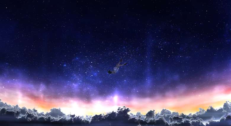 云, night sky, 夕阳, 风景, background