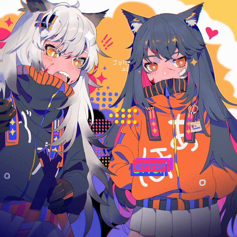 Lappland, Texas, 涂鸦, Arknights, 德克萨斯（明日方舟）, 明日方舟, 拉普兰德(明日方舟), 明日方舟1000收藏