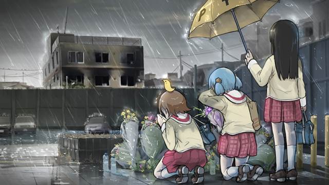 Nichijou (Keiichi Arai), 京阿尼, 京都动画, rain, 京都动画第一工作室纵火事件