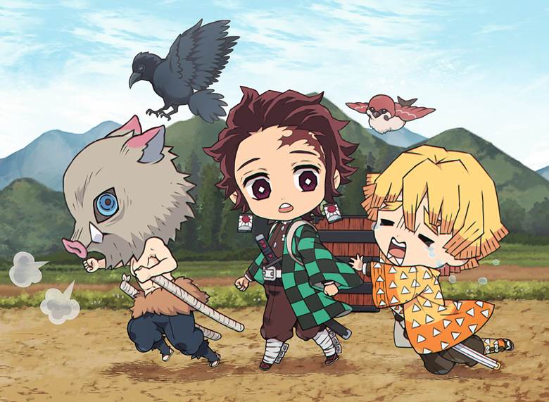 灶门炭治郎, 鬼灭之刃, chibi, Inosuke Hashibira, Zenitsu Agatsuma, Demon Slayer: Kimetsu no Yaiba, Demon Slayer: Kimetsu no Yaiba 1000+ bookmarks