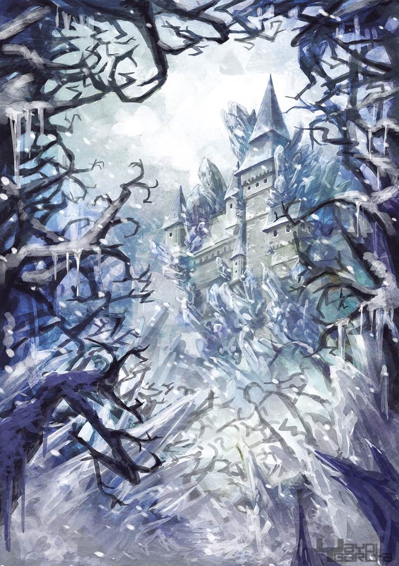 氷に闭ざされた城|弥生がるた的pixiv奇幻风景插画图片