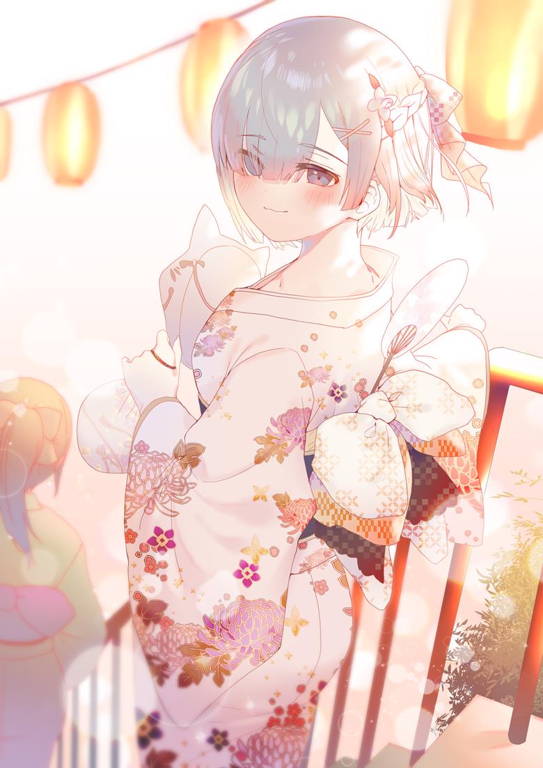 Re:Zero - Starting Life in Another World, Rem (Re:Zero), yukata, fireworks, festival, Re: Zero 500+ bookmarks, Inori Minase, Rem