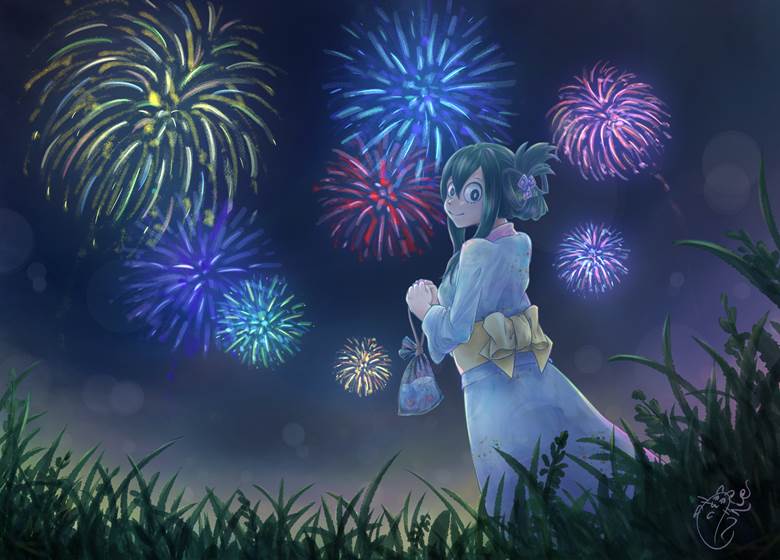 焰火, 梅雨酱, Tsuyu Asui, 我的英雄学院
