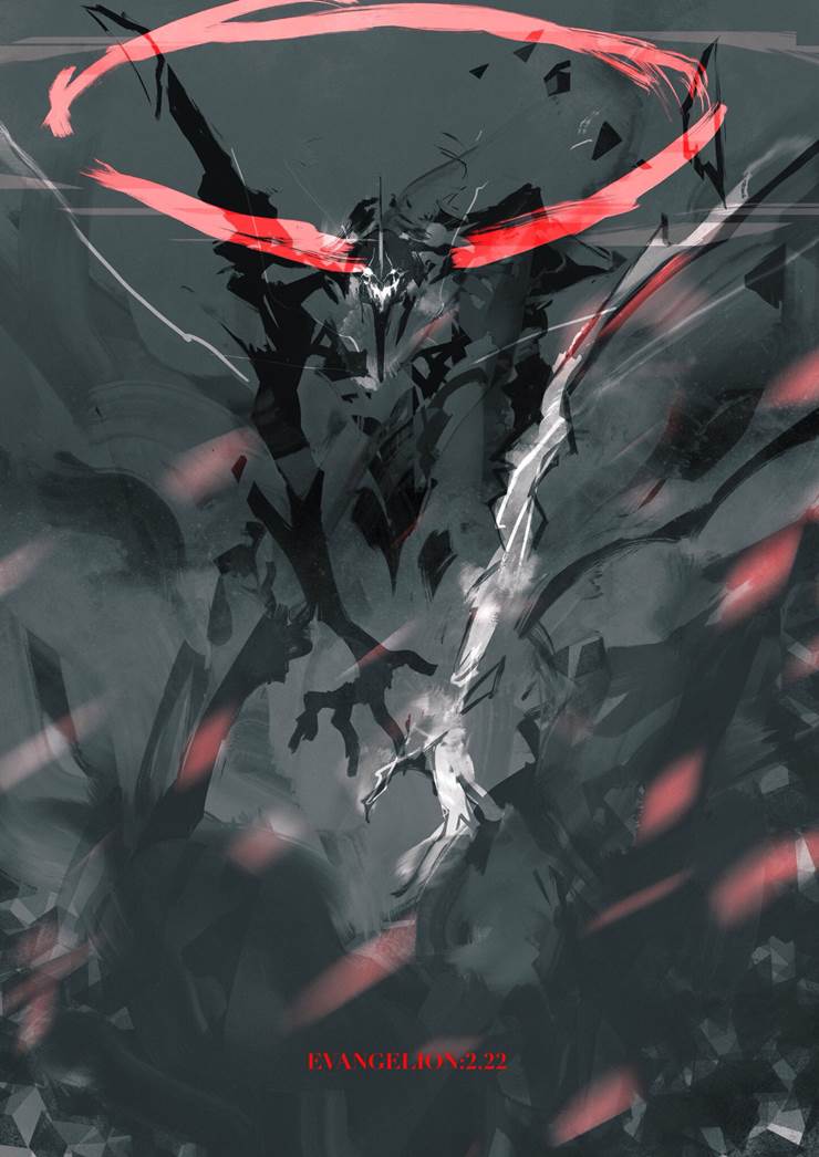 初号机佐木saki的新世纪福音战士eva插画图片