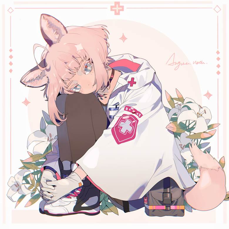 girl, Sussurro, doodle, Arknights, Arknights, Sussurro (Arknights), black stockings, Arknights 1000+ bookmarks