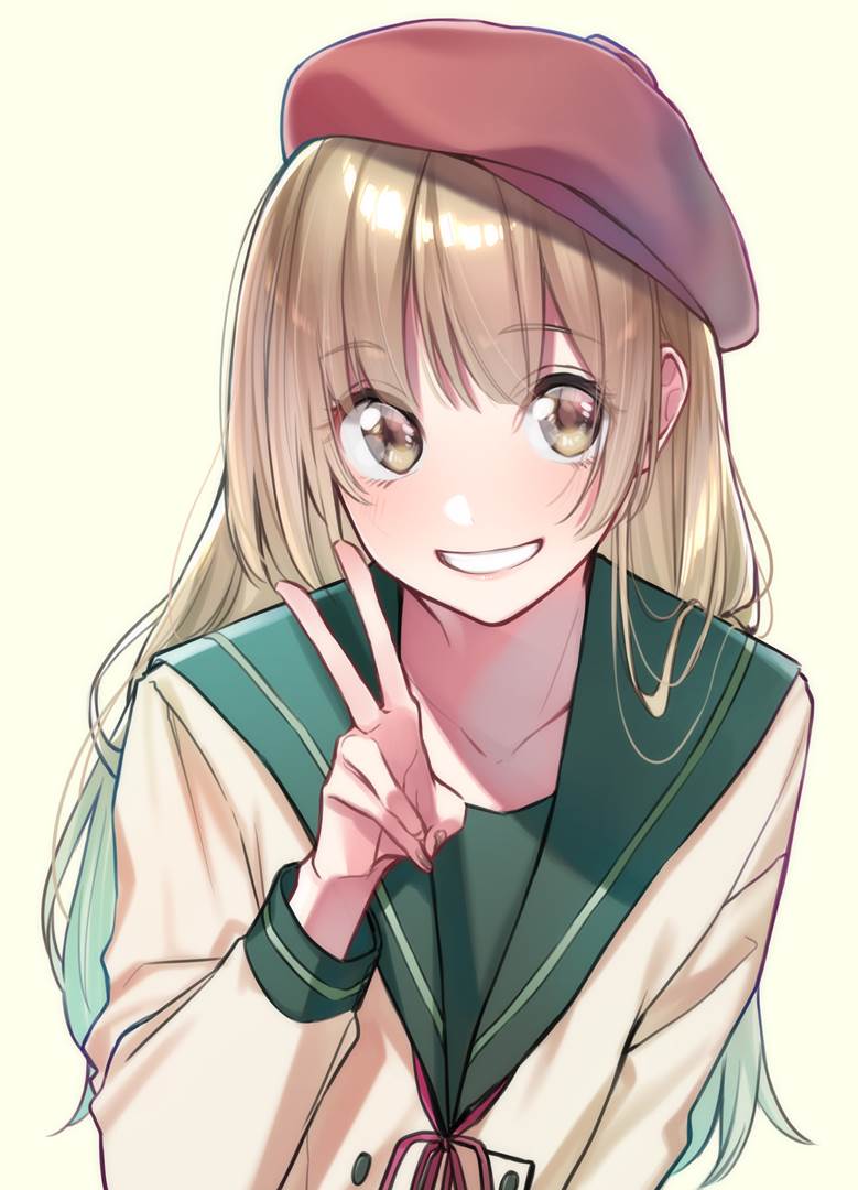 いぇい|りんく的水手服少女插画图片