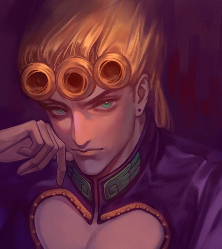 fan art, JoJo's Bizarre Adventure, impasto, 乔鲁诺, JoJo, 乔鲁诺·乔巴拿, JoJo的奇妙冒险, 黄金之风
