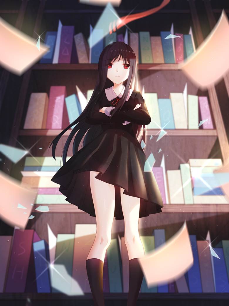 女孩子, 涂鸦, 辉夜大小姐想让我告白~天才们的恋爱头脑战~, 四宫辉夜, 辉夜大小姐, 黑色连衣裙, 背心裙, black stockings, 辉夜大小姐想让我告白100收藏
