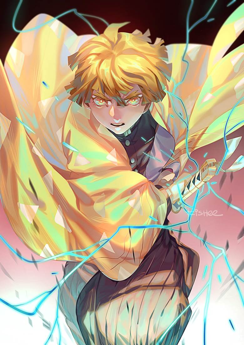 Demon Slayer: Kimetsu no Yaiba, Zenitsu Agatsuma, Demon Slayer 500+ bookmarks