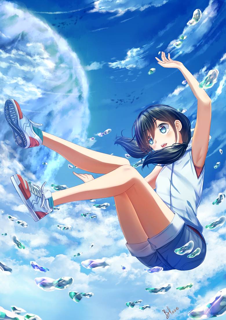 hina amanos sky i 天野陽菜の天|blaze的雲層天空插畫圖片