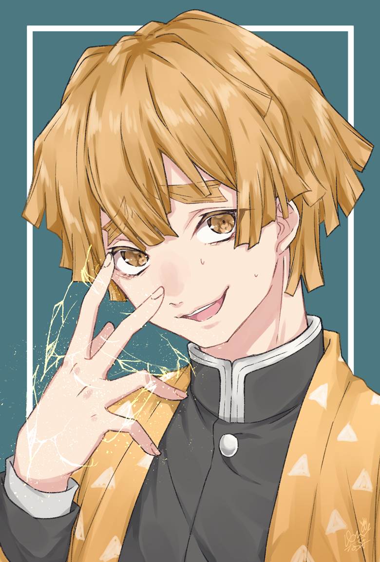 鬼灭之刃, Zenitsu Agatsuma, Demon Slayer: Kimetsu no Yaiba 1000+ bookmarks