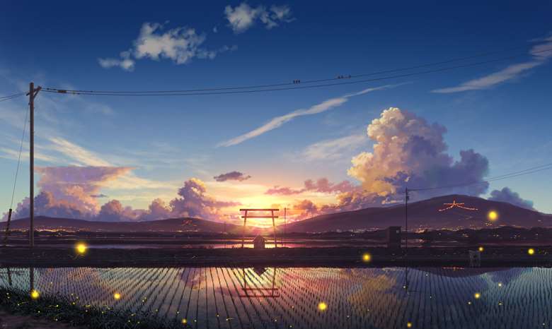 原创, 风景, background, 黄昏, sky, 云, 太美了, 好想去这里, paddy field, 风景10000收藏