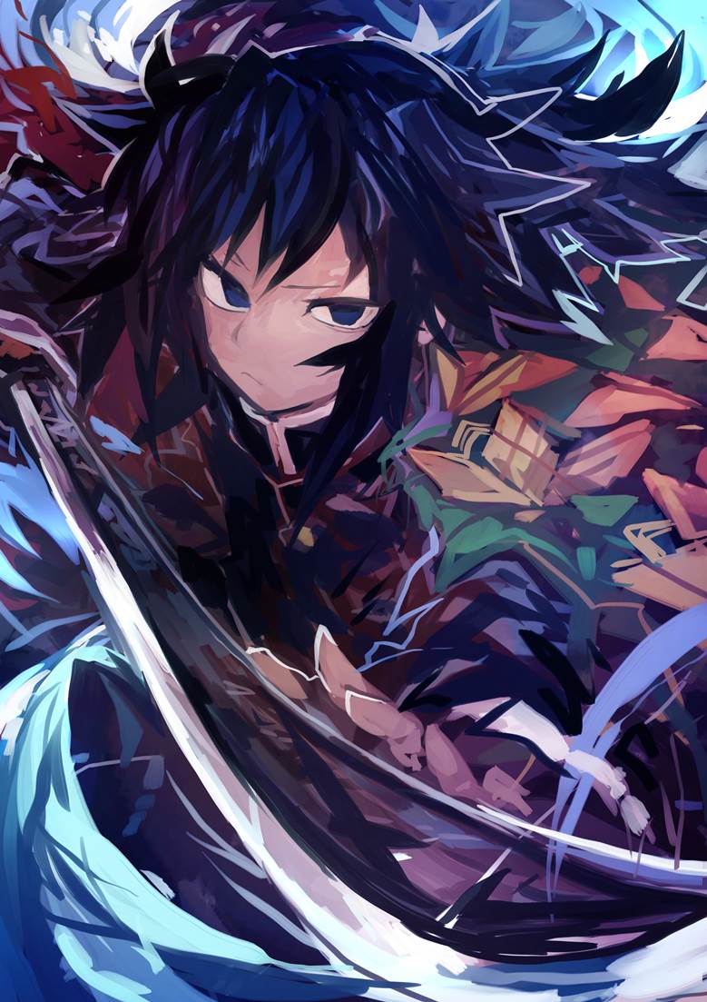 涂鸦, 鬼灭之刃, 富冈义勇, 富冈义勇, Demon Slayer: Kimetsu no Yaiba 1000+ bookmarks, 卧槽好帅, sexiest man on earth
