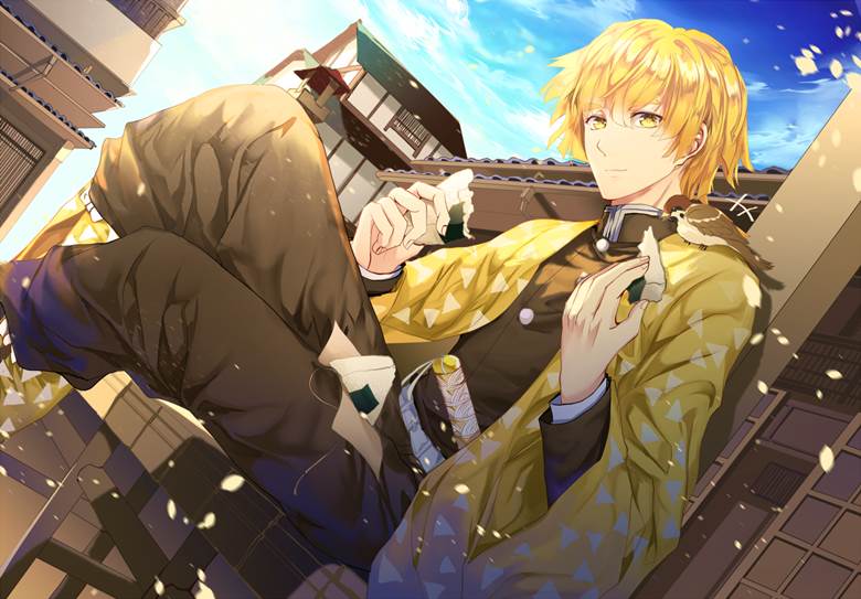 男孩子, 鬼灭之刃, Zenitsu Agatsuma, Demon Slayer: Kimetsu no Yaiba 1000+ bookmarks