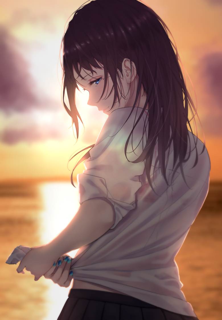 夏终わっちゃうね|サイトー的Pixiv少女插画图片