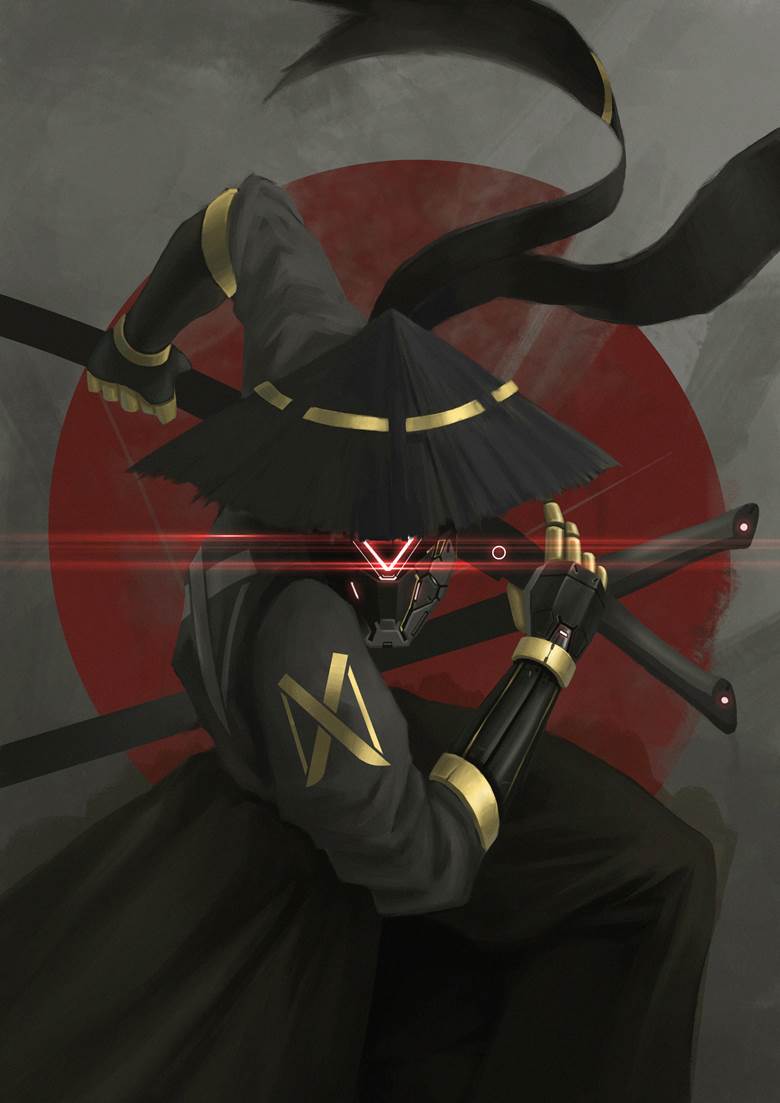 Cyber Samurai02|Braven燃鸦的武士插画图片