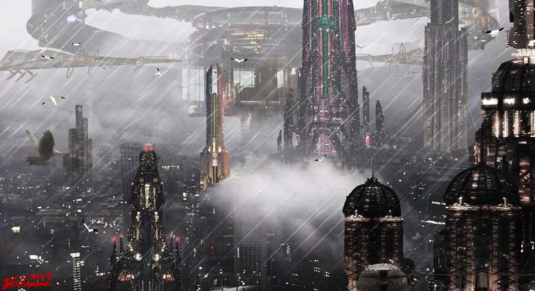 原创, 风景, background, 概念艺术, city, smoke, 云, universe