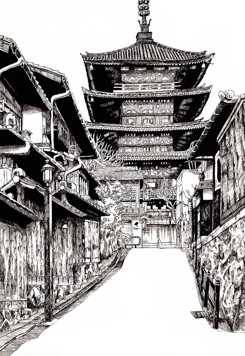 京の塔|T的Pixiv风景壁纸插画图片