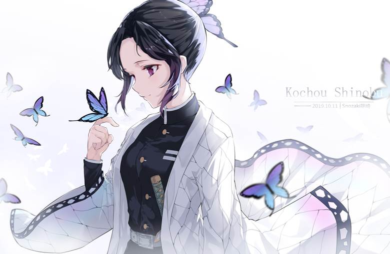 蝶|Snozaki篠崎的鬼灭之刃插画图片