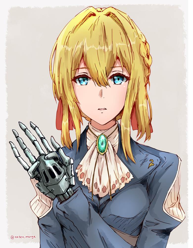 紫罗兰永恒花园, 薇尔莉特·伊芙加登, artificial arm, 金发, 女孩子, 二次创作, 野生的官方