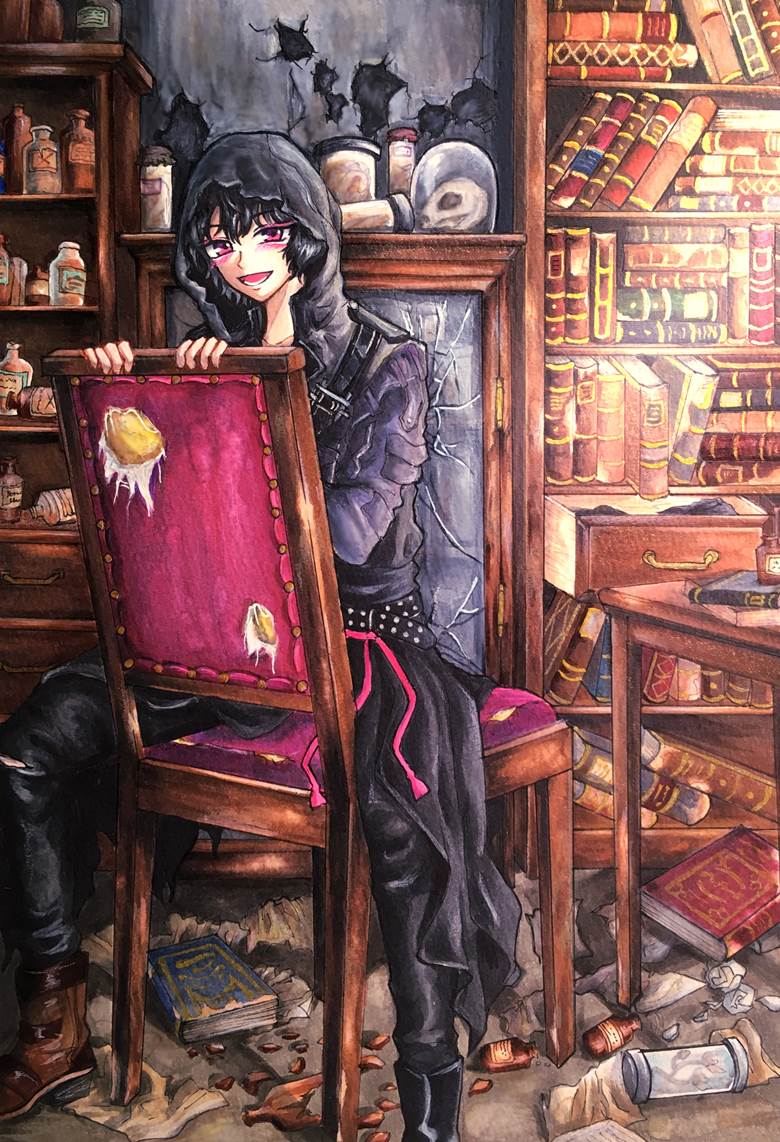 迅（假面骑士Zero-One）, 假面骑士01, 手绘, copic马克笔, 灭亡迅雷.net, 废墟