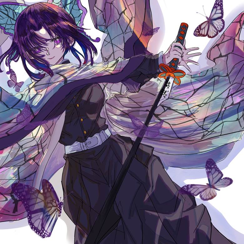 涂鸦, young girl, 女孩子, 鬼灭之刃, 蝴蝶忍, Demon Slayer: Kimetsu no Yaiba 1000+ bookmarks