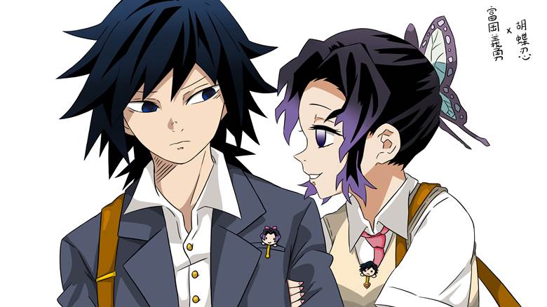 富冈义勇, 蝴蝶忍, 义勇×忍, 鬼灭之刃男女CP, Demon Slayer 500+ bookmarks