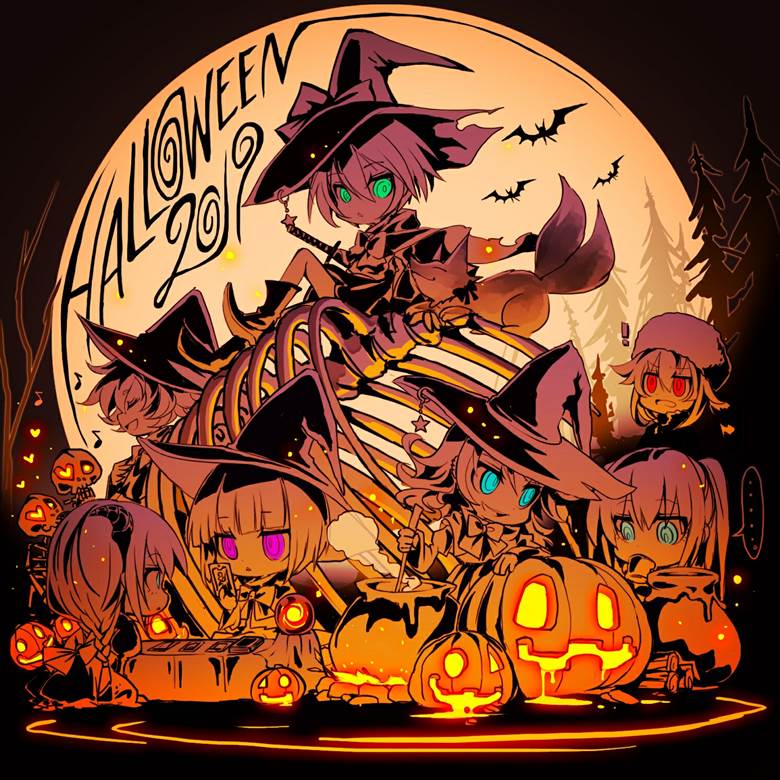 Halloween2019|未早的可爱魔女pixiv插画图片