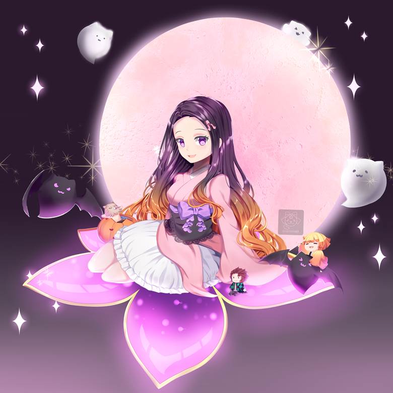 鬼灭之刃, 灶门祢豆子, Zenitsu Agatsuma, Inosuke Hashibira, 灶门炭治郎, 万圣节