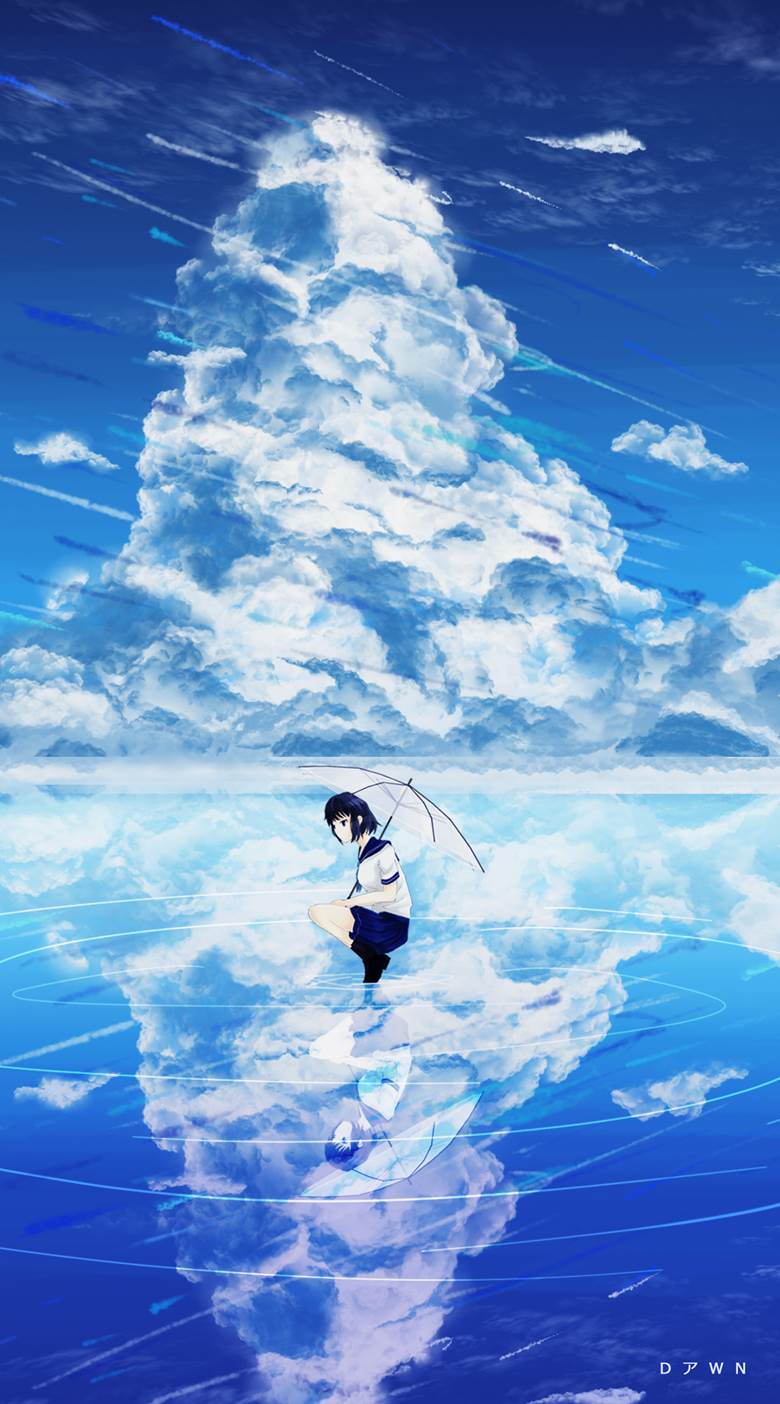 Blue Clouds|DAWN的Pixiv风景壁纸插画图片