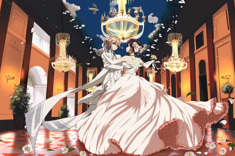 Amy, 京阿尼, 女孩子, 临摹, 裙子, 紫罗兰永恒花园, 薇尔莉特·伊芙加登, dancing, 紫罗兰永恒花园 1000收藏