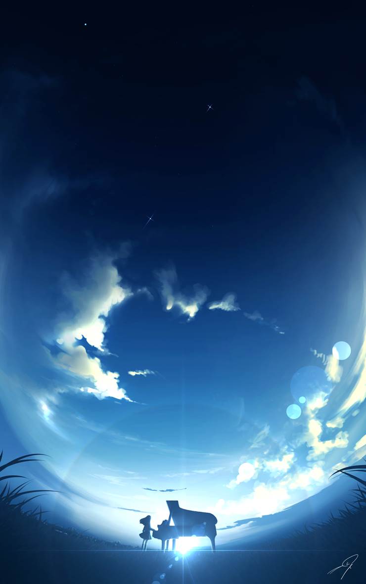蓝より青し|Nengoro(ネんごろぅ)的pixiv风景壁纸插画图片