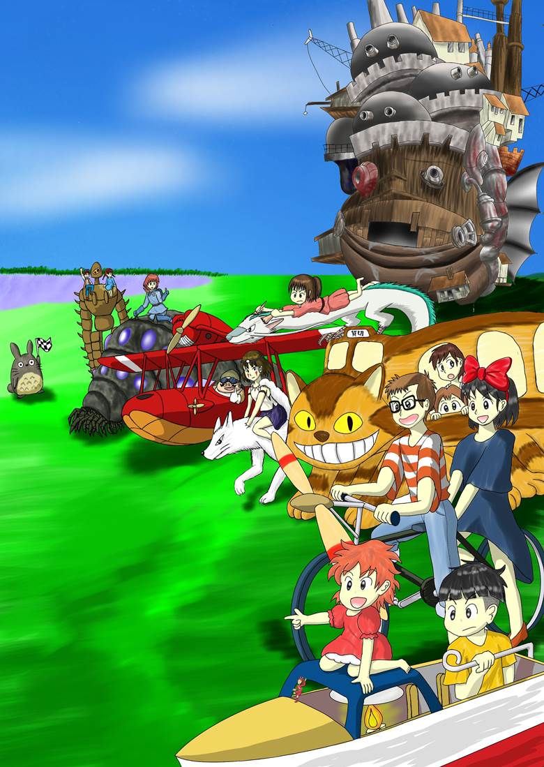 悬崖上的金鱼姬, 魔女宅急便, 龙猫, 千与千寻, 幽灵公主, 红猪, 风之谷的娜乌西卡, 天空之城, 借东西的小人阿莉埃蒂, 吉卜力