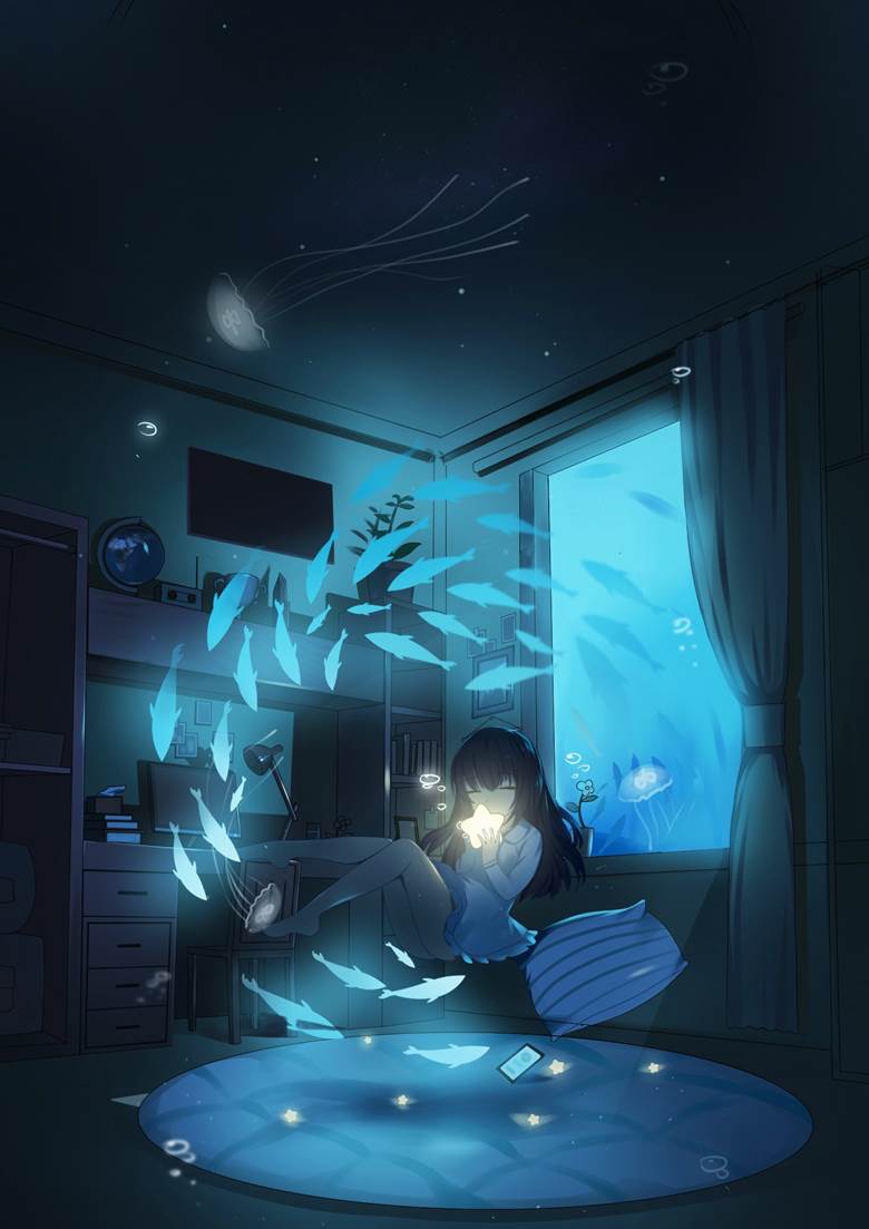 海底房间|米格十九的pixiv风景插画图片