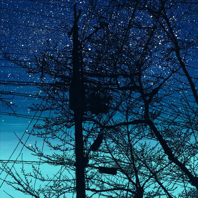 夜に步けば切り绘作品|切り绘作家斉藤洋树的风景壁纸插画图片