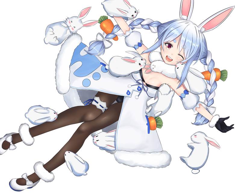 Pekora Usada fanart, Hololive, 兔子, Usada Pekora, 黑丝袜, 虚拟主播, Virtual Youtuber 100+ bookmarks