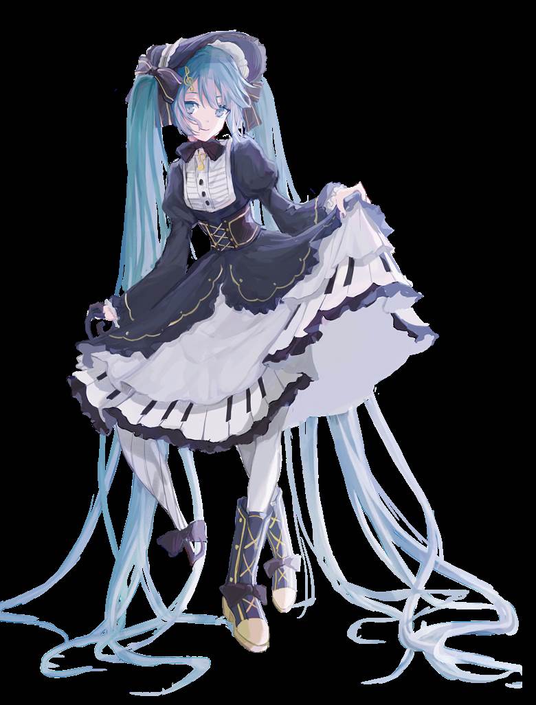 miku,vocaloid,初音未来,提起裙摆,束腰图片