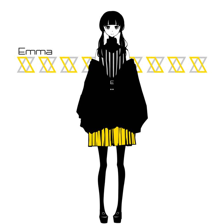 Emmaちゃん|haru的黑头发少女插画图片