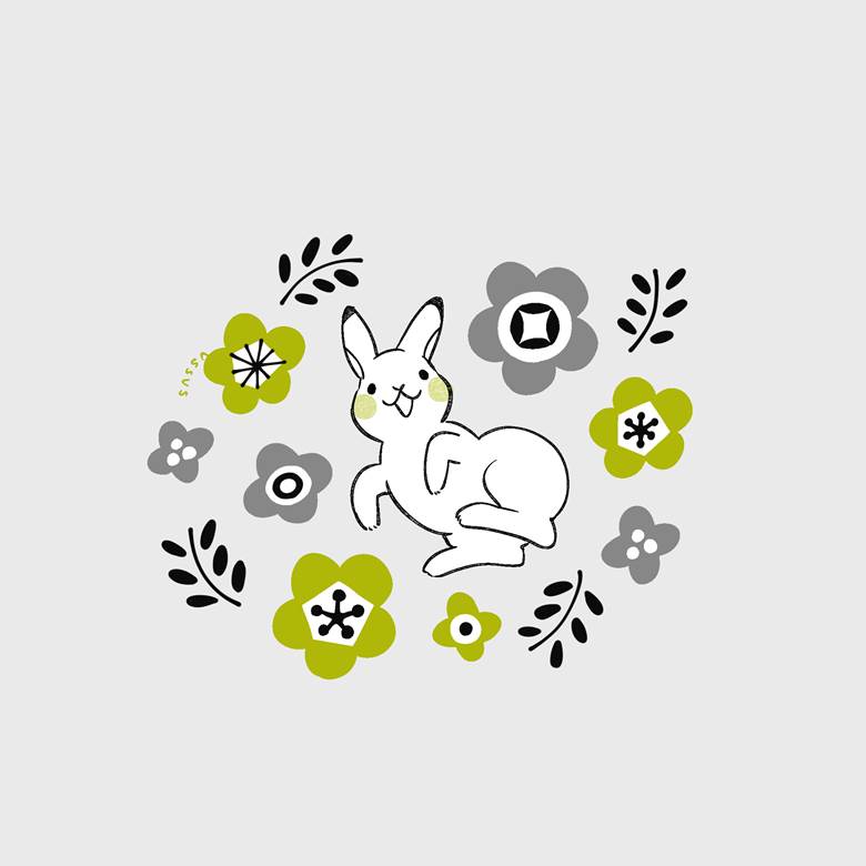今日の极地12/3|sassa的小兔子动物插画图片